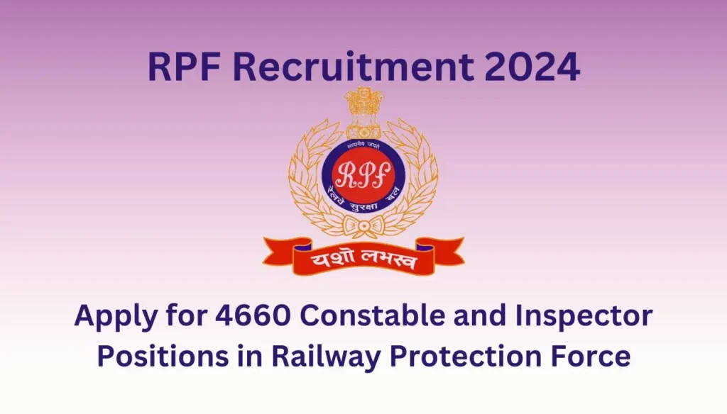 Constable and Inspector Positions in Railway Protection Force