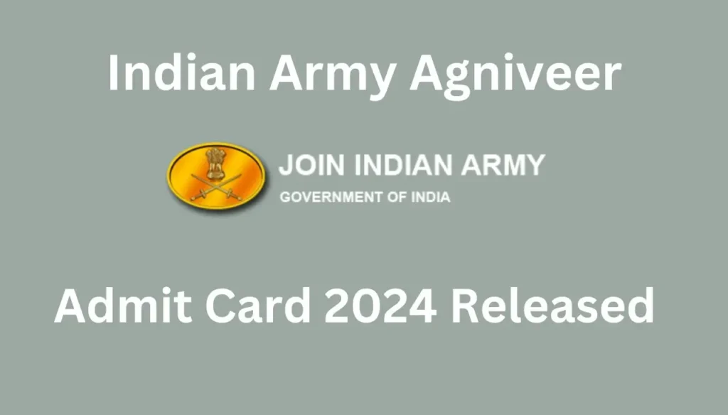 indian army agniveer admit card 2024