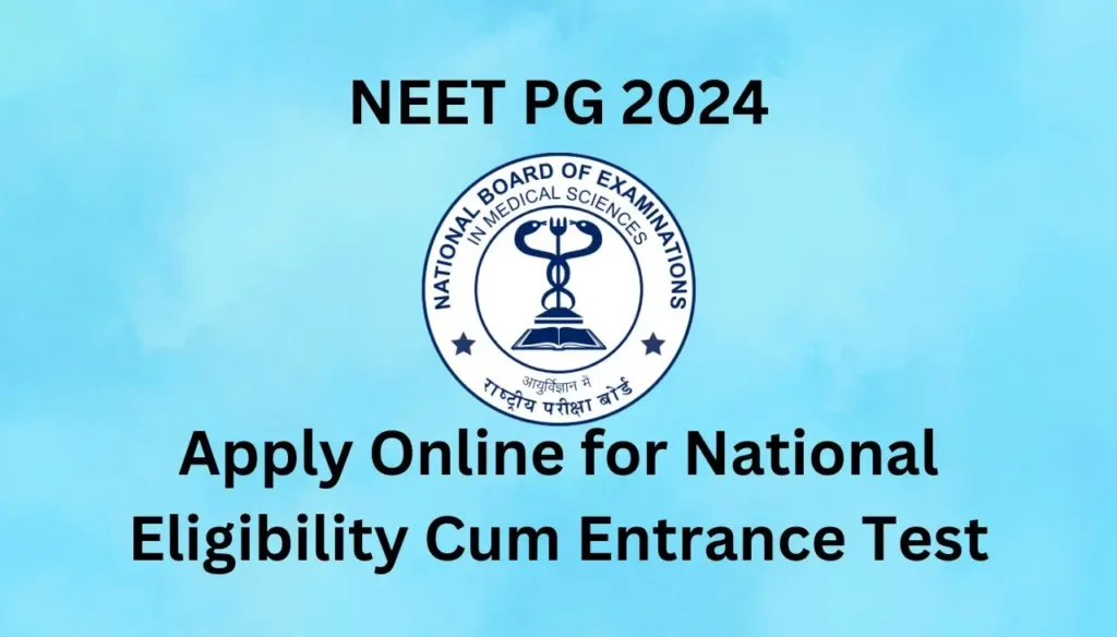 NEET PG 2024 Apply Online