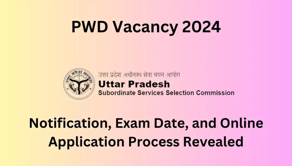 PWD Vacancy 2024 Notification